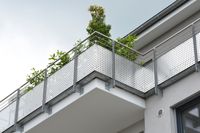 Balkon aus Edelstahl und Aluminium